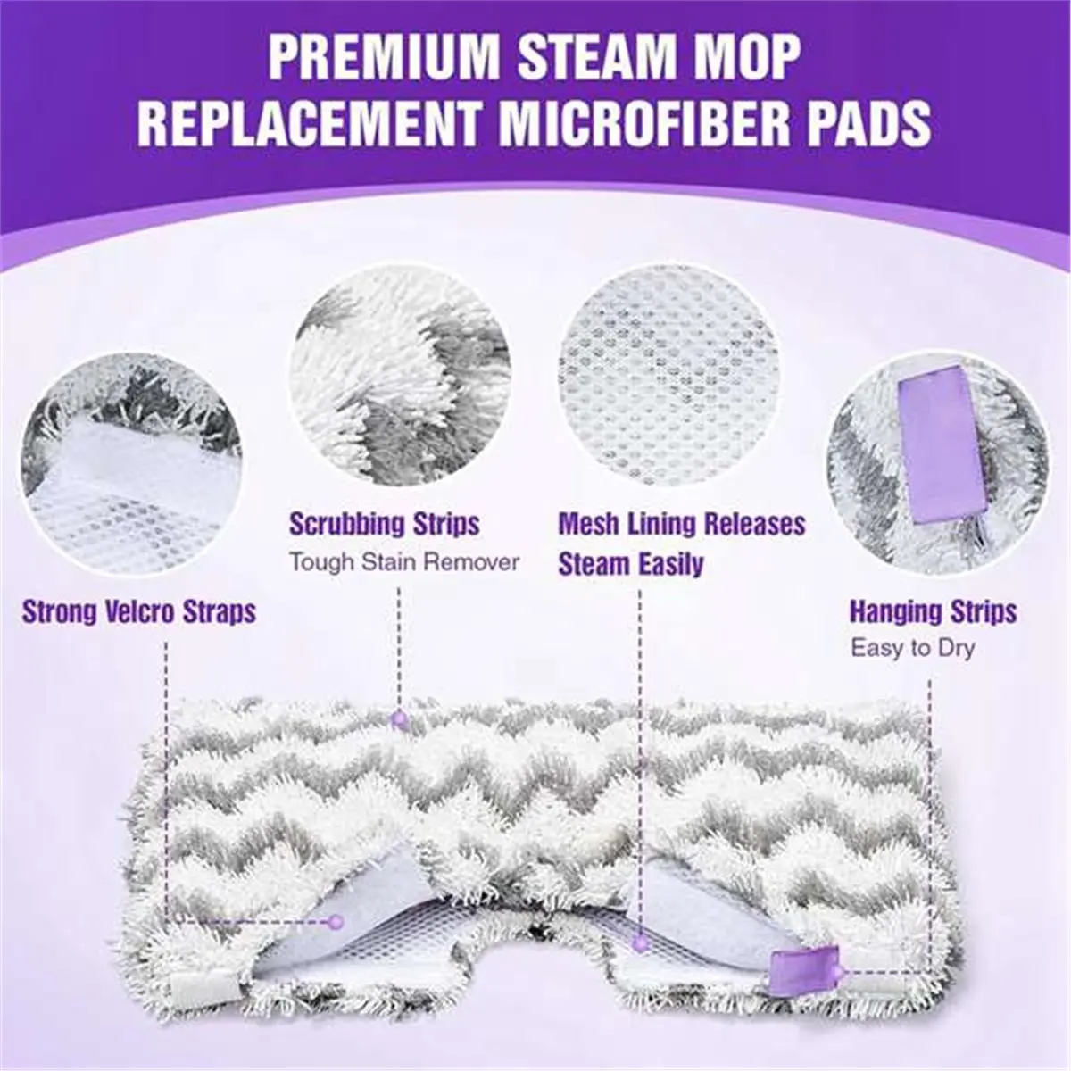 3 عبوات من وسادات استبدال ممسحة البخار لمماسح الجيب البخارية S3501 S3601 S3550 S3801 S3901، وسادات ممسحة من الألياف الدقيقة قابلة لإعادة الاستخدام