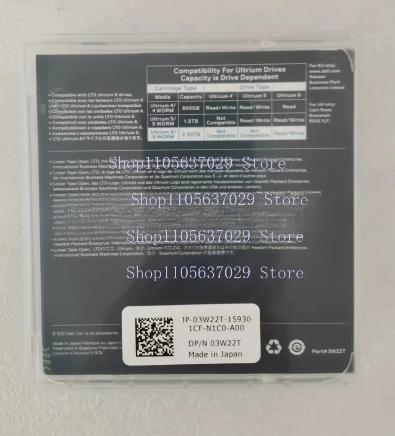 1PCS FOR Dell DELL LTO6 Ultrium 6 Magnetic Tape 2.5TB - 6.25TB  03W22T Data Tape