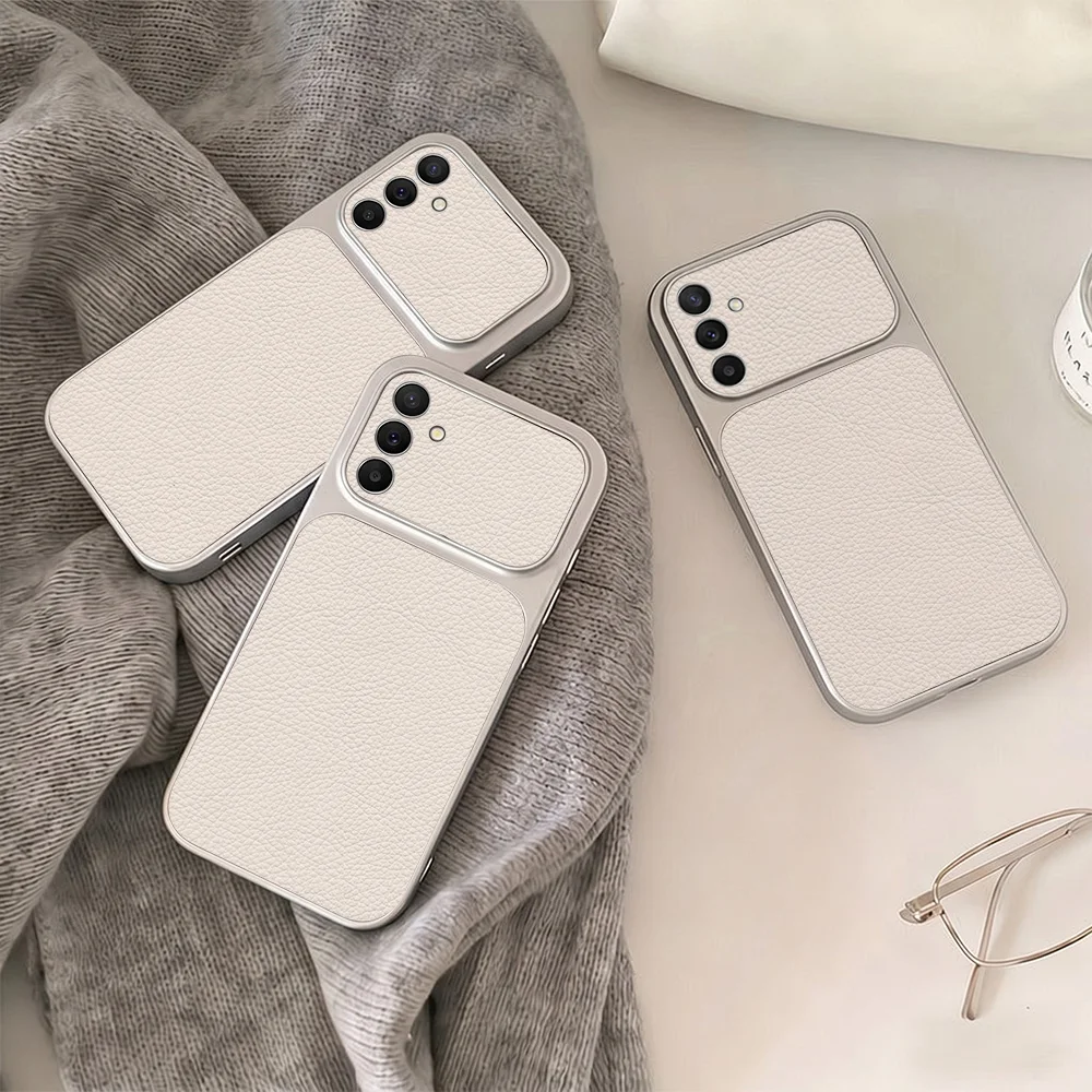 Case For Samsung S26 Ultra A57 A37 S25 S24 S23 Luxury Lychee Leather Soft Shockproof Case Galaxy A56 A35 A27 A26 A17 A07 Covers view 6