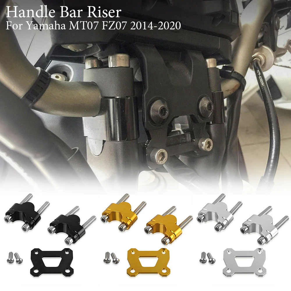 

MT07 Handlebar Riser Handle Bar Adapter Mount Clamp 25mm For Yamaha FZ-07 FZ07 MT 07 Tracer 700 Moto Cage 2014-2020 Motor