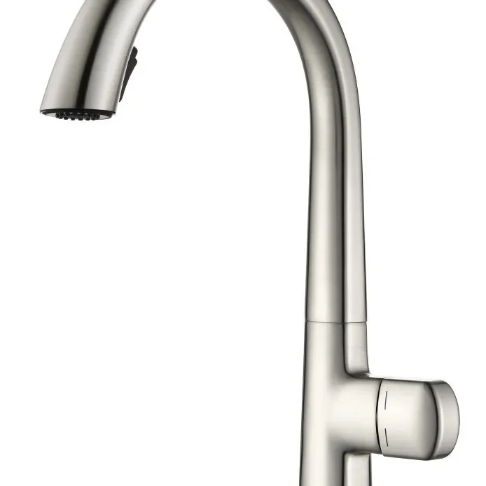 Full copper kitchen pump invisible pull head faucet vegetable basin laskin sink faucet