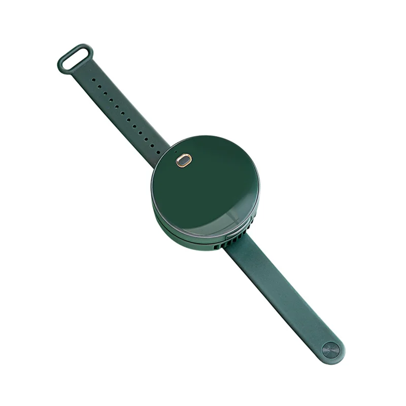 ABGR-Ventilatore sportivo da esterno Ventilatore da polso Mini ventilatore ricaricabile Specchio per trucco regolabile che indossa un ventilatore rosso a rete