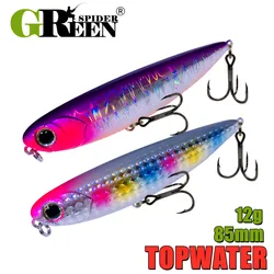 GRS New 85mm 12g Topwater Pencil Bait Floating Stickbait Walk The Dog Fishing Lure Bass Trout Wobblers Isca Artificial Pesca