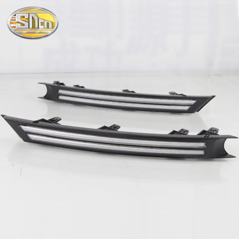 SNCN 2PCS LED Daytime Running Light For Mazda CX-5 CX5 2017 - 2020 Flowing Turn Signal Relay ABS 12V DRL Fog Lamp Decoration