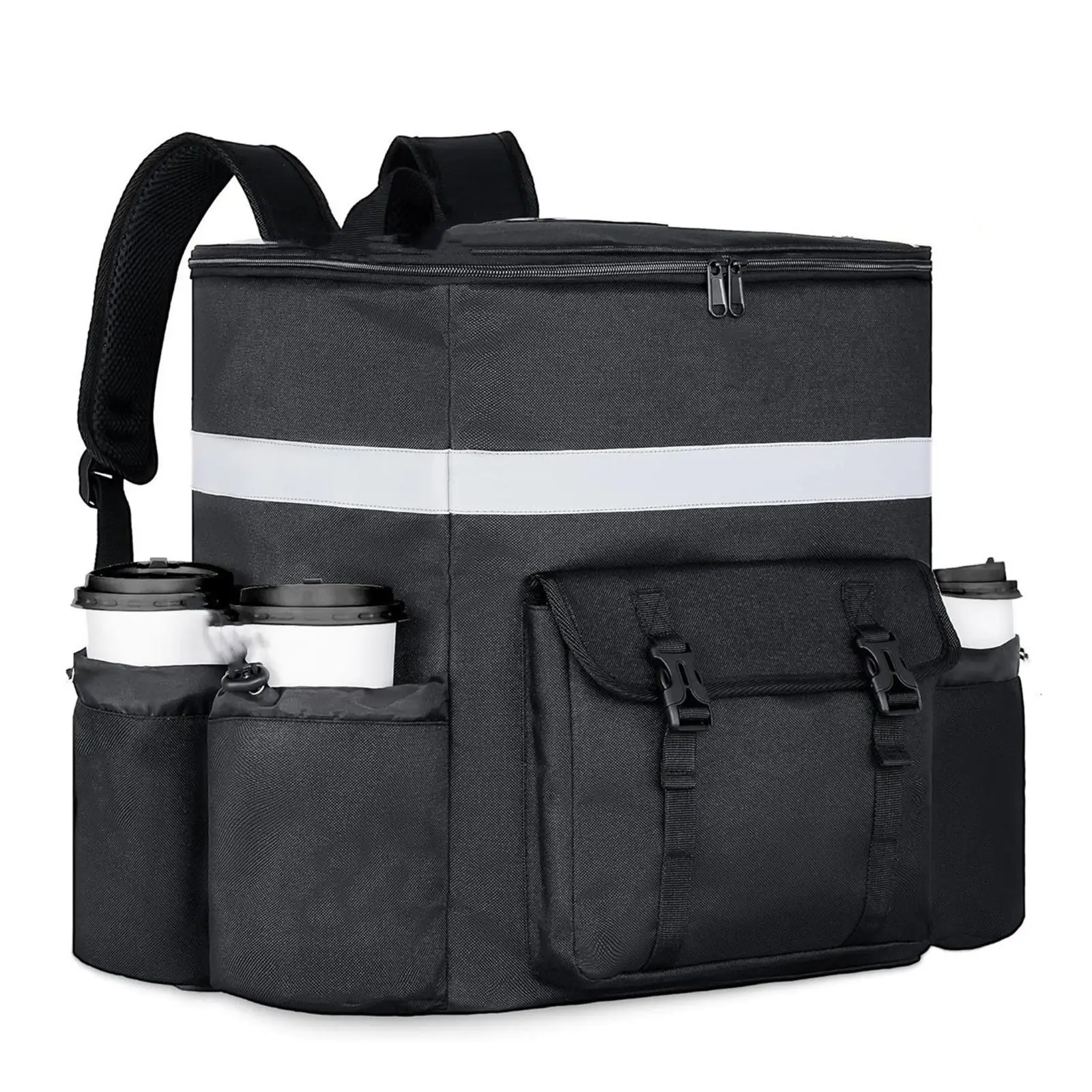 Insulated Food Backpack Groceries Pockets Pizza Transport Thermal Cool Bag