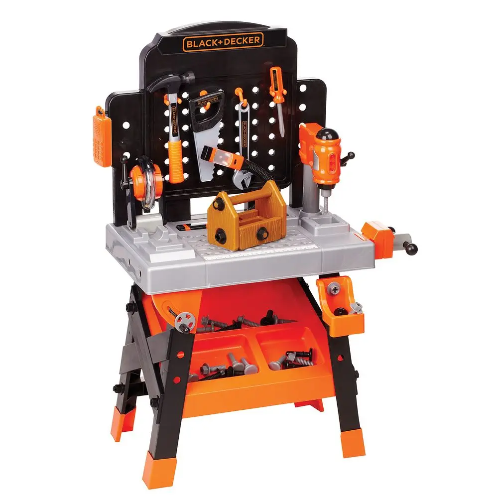 

Pacific BlackDecker Kids Workbench Power Tools Workshop Build Your Own Toy Tool Box 75 Realistic Toy Tools and Accessories Amaz