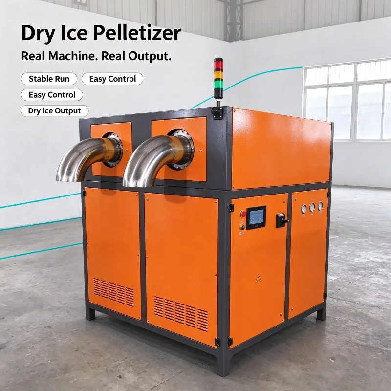 CE Certified Dry Ice Granulator Machine 50kg/h Professional Dry Ice Pelletizer Automatic CO2 Dry Ice Maker for Medical Transport