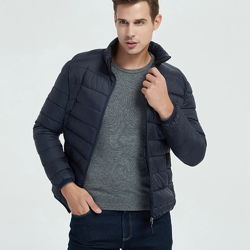 

Winter Mens Ultra Light Down Parkas Fashion Men Camping Waterproof Padded Jackets Man Ligthweight Thermal Windbreaker Parkas 5XL