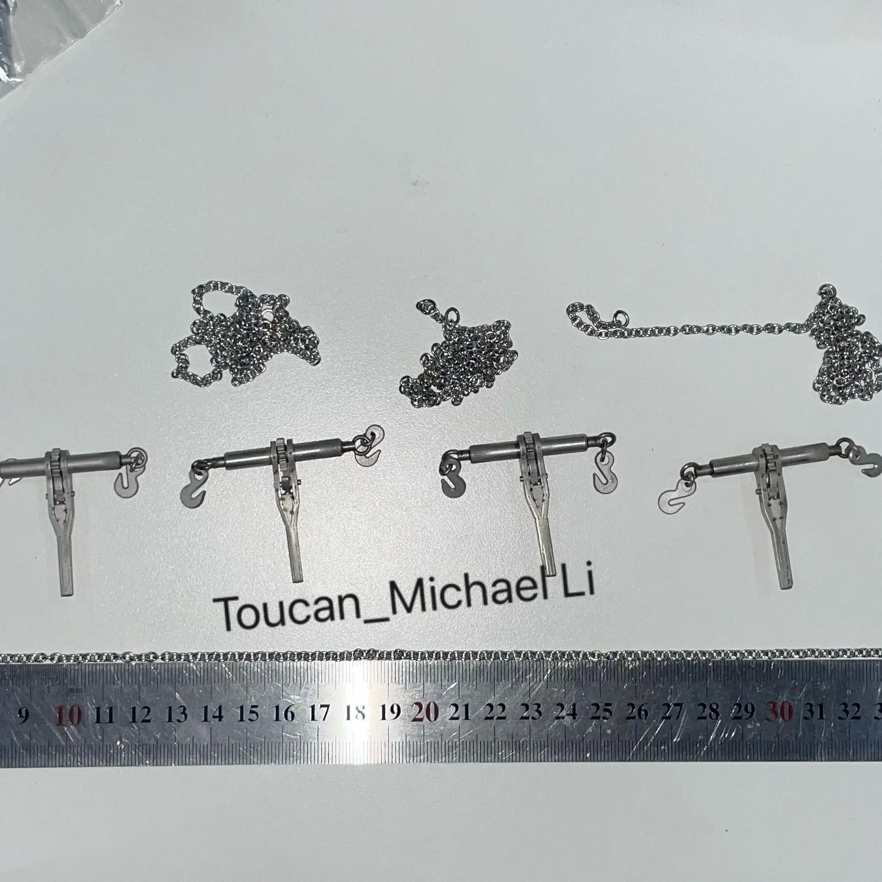 In Stock 4 PCS JDM Metal Binder Chain Tensioner Spare Parts For Toys 1/14 RC JDM-2 Trailer Loader Radio Control Trucks Diy Car