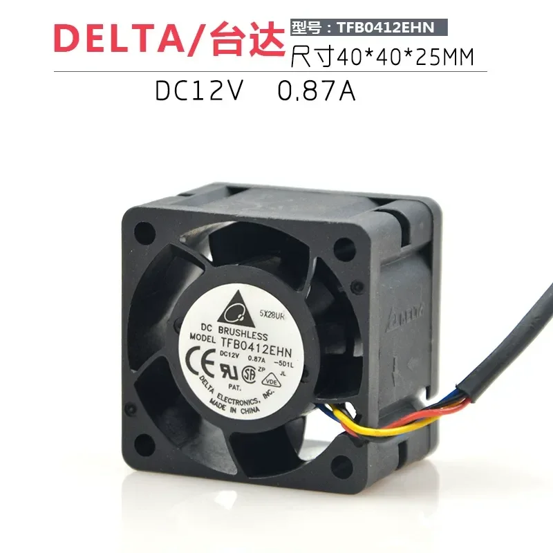 for Delta TFB0412EHN 4028 12V 0.87A 4cm Ultra Quiet Double Ball Bearing PWM Server Fan
