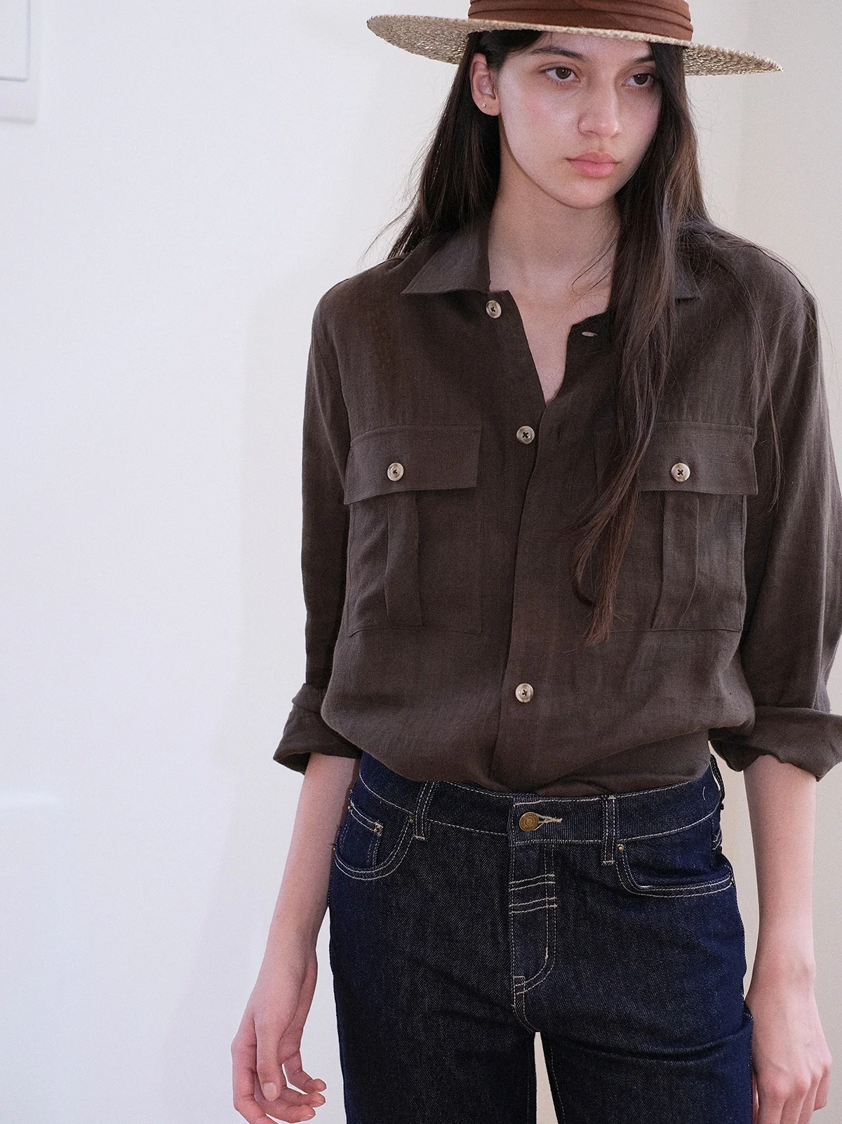 

Loose Fit Linen Casual Shirt Vintage Style Long Sleeve Comfortable Breathable Women's Fashion Spring Collection