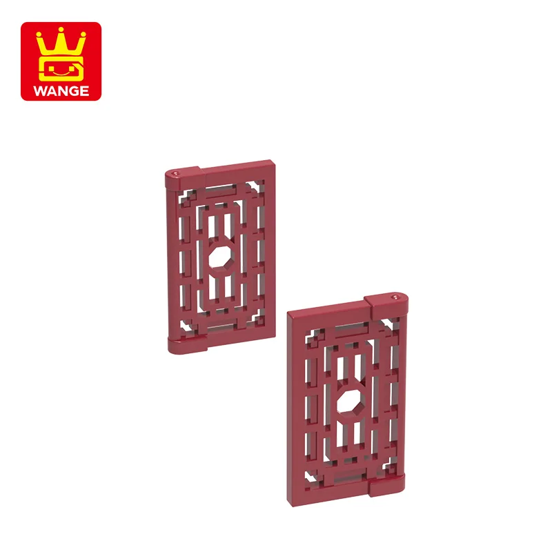 Wange-piezas de montaje de juguete para niños, 60608W, 100g/218 piezas, Moc, hoja de ventana corredera china, Compatible con ladrillo, bricolaje