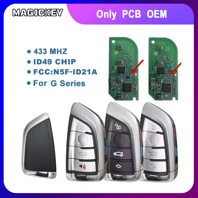 

N5F-ID21A OEM PCB Smart Remote Key ID49 Chip 434MHz for BMW 3 5 6 7 X3 X5 X7 G Series G20 G30 G32 G01 G02 G08 G11