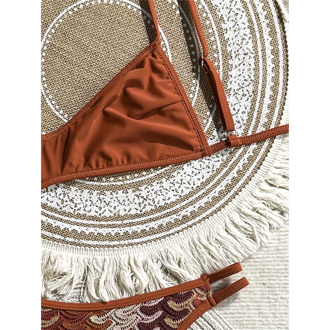 2026 Neuer Sexy Bedruckter Bikini mit Hohem Beinausschnitt Damen-Badeanzug Zweiteiliger Bikini-Set Badebekleidung Badeanzug V8030 – Detail 13