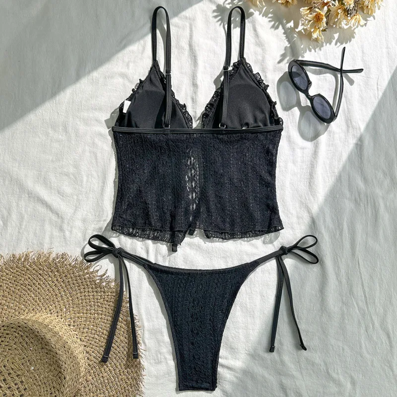 Kant Sexy Bikini's 2026 Dames Badmode Vrouwelijk Badpak Voor Zwemkleding Badpakken Braziliaanse Bikini Set Beachwear Zwembadbader