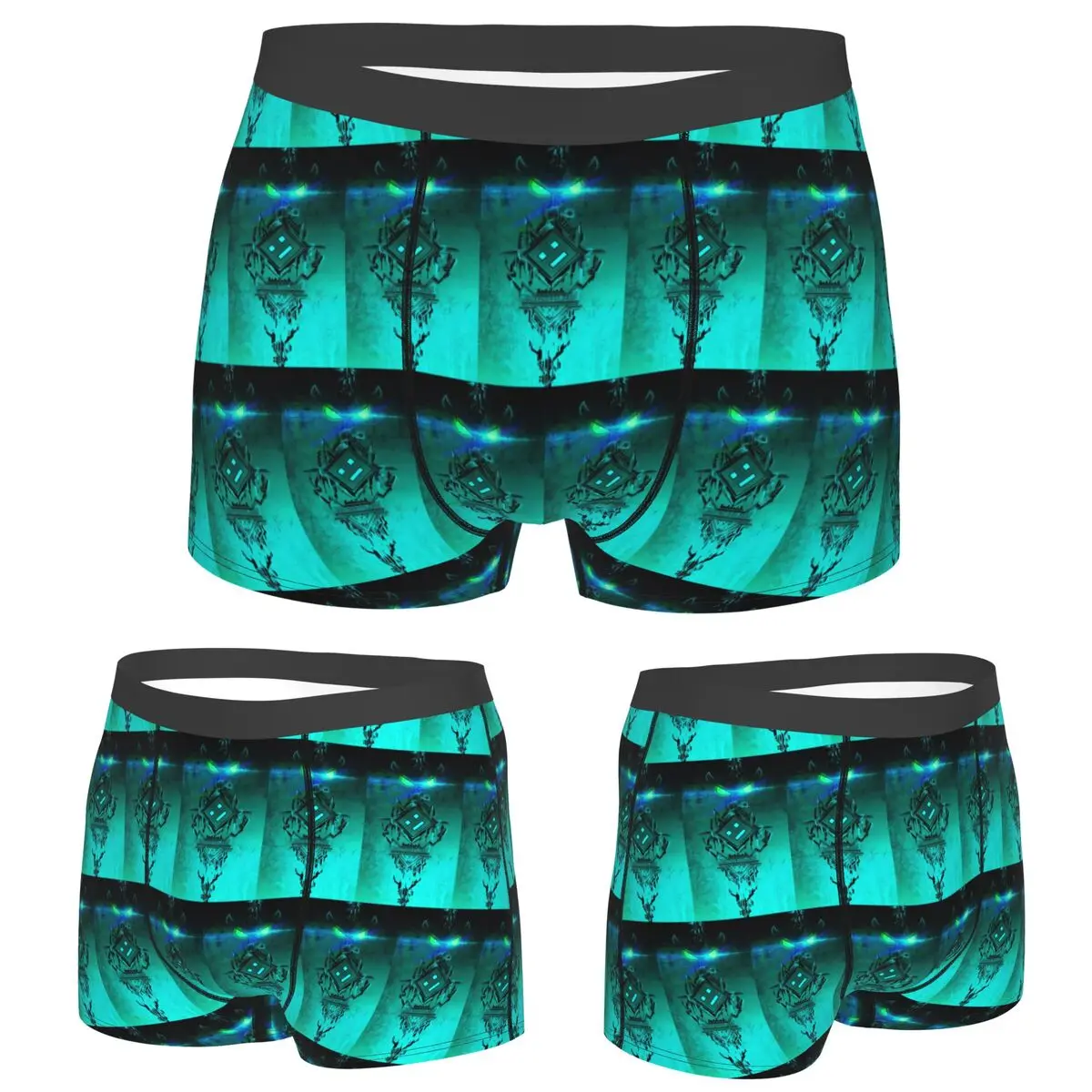 

Boxer Underpants Shorts Video Game Geometry Dash Panties Men Comfortable Underwear for Homme Man Boyfriend Gifts
