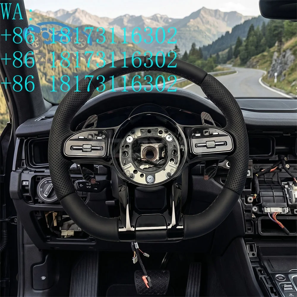 Factory Discounts   Leather Steering Wheel for  W204 W205 W211 W213 C63 E63 S63 G63 G65 GTS GTR LIM Paddle Shifters