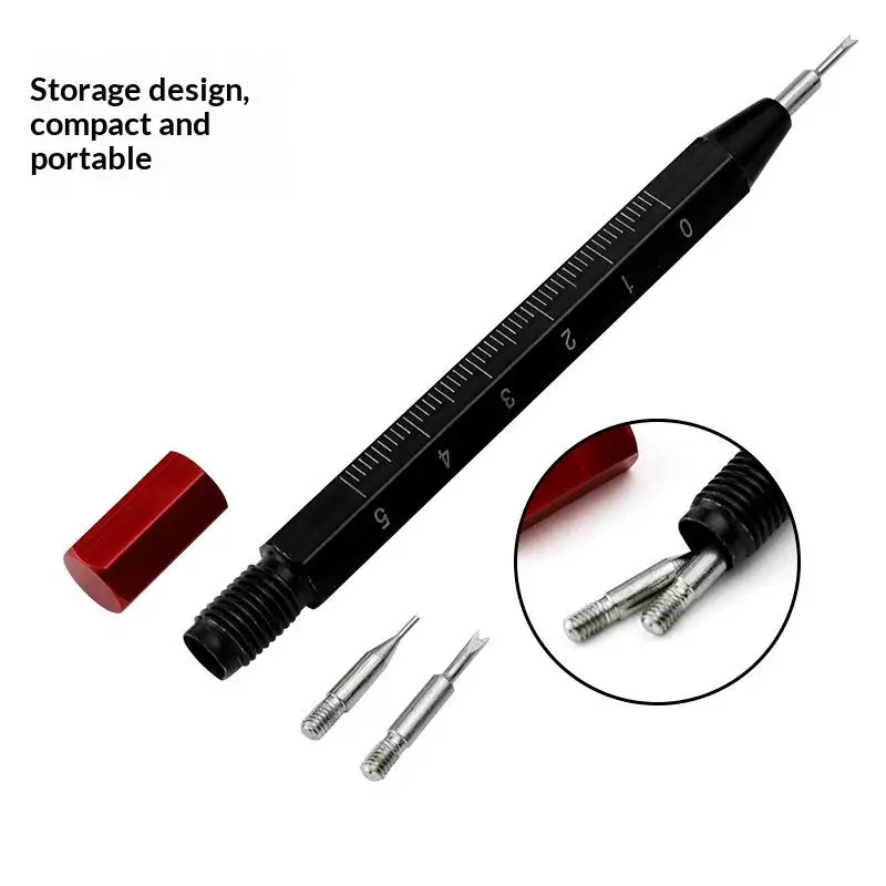 Spring Bar Watch Repair Tool Aluminum Handle Clear Scale High Precision Tip for Watch Store Repair Work