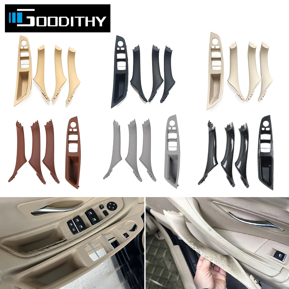 

LHD RHD Beige Black Interior Door Armrest Handle Panel Pull Trim Cover Set For BMW 5 Series F10 F11 520i 523i 520d 525d 530d 535