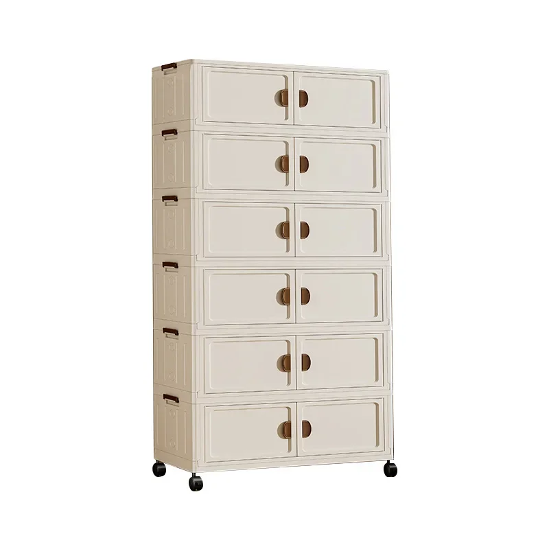 

Installation-free high-value storage cabinet, household bedroom, living room, snacks and beverages, locker, foldable thickene ca