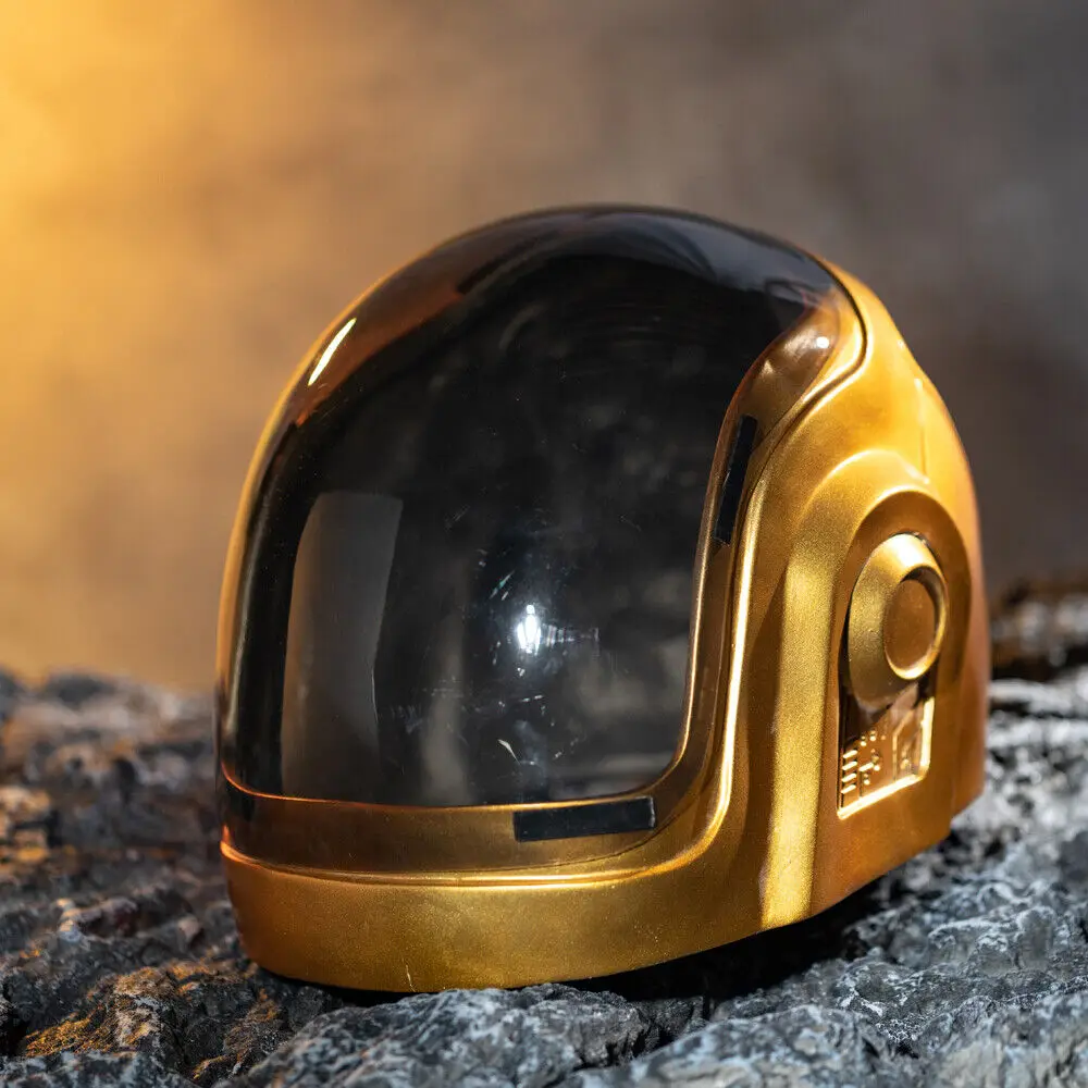 Disfraz de mascarilla de Cosplay para adultos, casco de resina de Thomas Bangalter, réplica de accesorios para fiesta de Halloween, Daft, Punk, 1:1