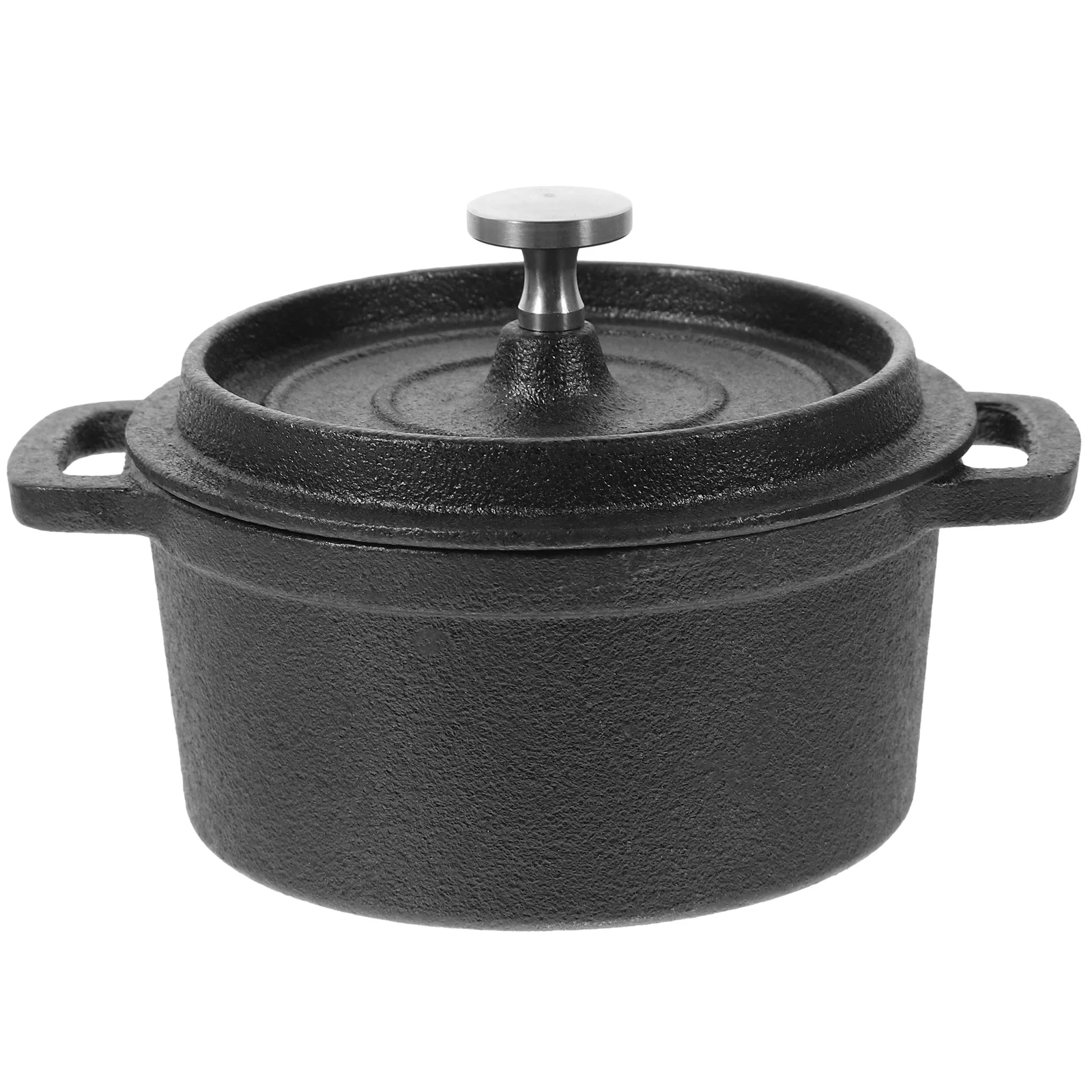 

Stock Pot Thick Double Handle Cooking Pot Boiling Pot with Lid mini cast dual handle pot