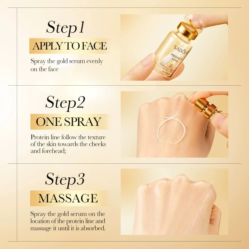 Set di fili proteici al collagene Riempitivo per il viso Filo proteico assorbibile Lifting Rassodante Levigante Rassodante Idratante Anti-età