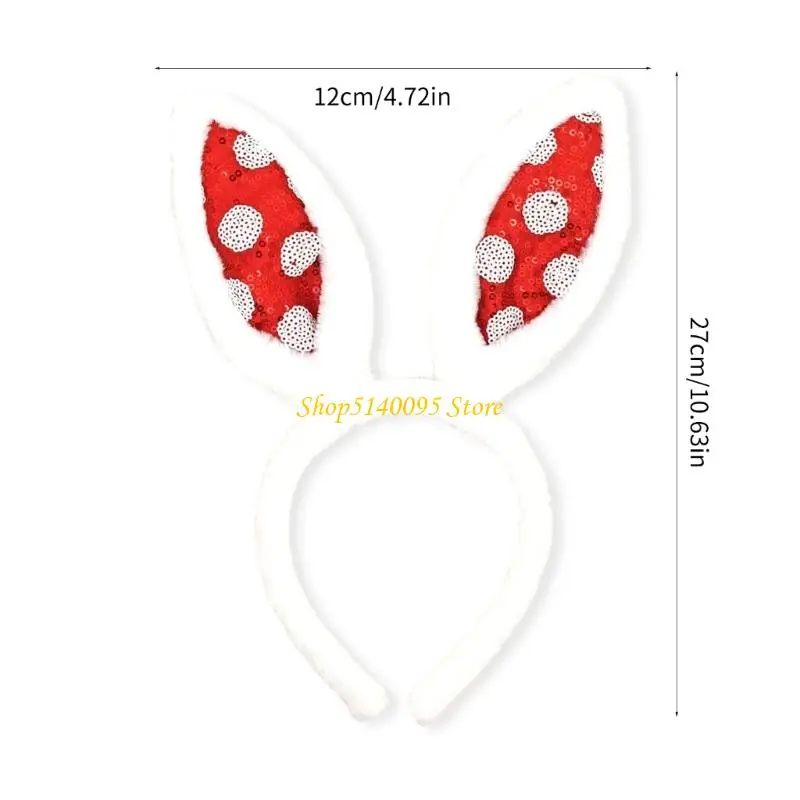 Dxae conejos conejo diademas con adornos diseño para cabello para festivales actuaciones