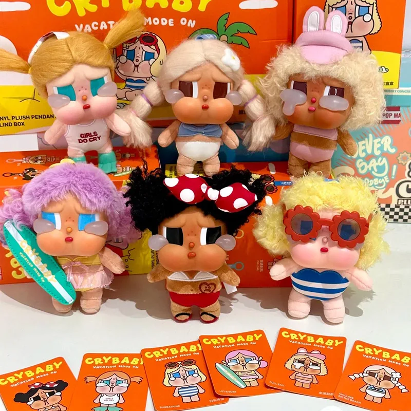 

POP MART CRYBABY Серия «Режим Отпуск»: Виниловая кукла в закрытой упаковке, коллекционная фигурка, украшение, модель для дома и рабочего стола, подарок