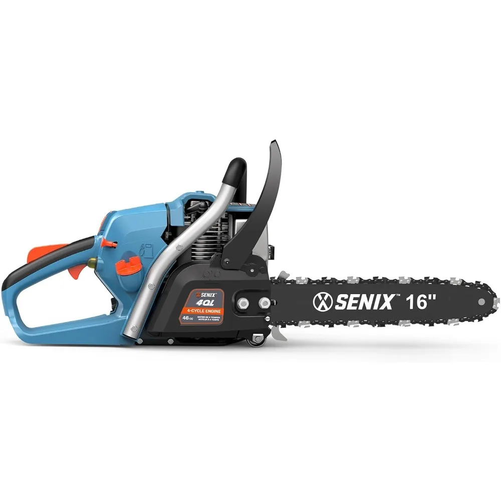 

16" Gas Chainsaw 46cc Gas Powered Chainsaws, Cordless Chain Saw for Wood Cutting and Tree Trimming, 3.5-HP, Loop Handle, CS4QL-