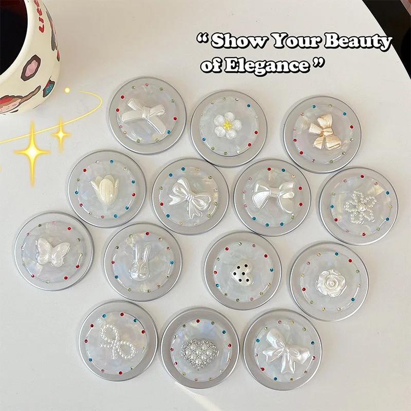 

Elegant 3D Bow Heart Rabbit Phone Grip Holder Magnetic Luxury Desktop Stand Phone Airbag Bracket Portable Folding Finger Socket