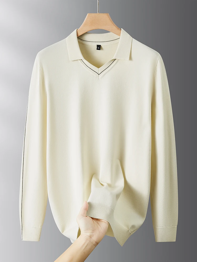 

Autumn Winter New Sle Men's Loose Casual Faion Busin Knitted Sweater plus Size Comfortable Breathable Warm Netie