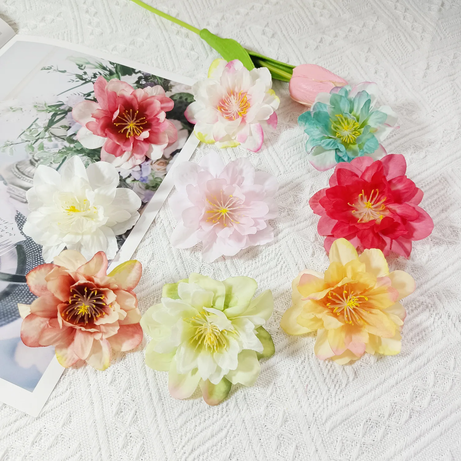 

10/20 Pcs Artificial Jasmine Head Flowers Floral White Fabric Flower Head Craft Home Decor Wedding Wreath Crafts Fake Flowers