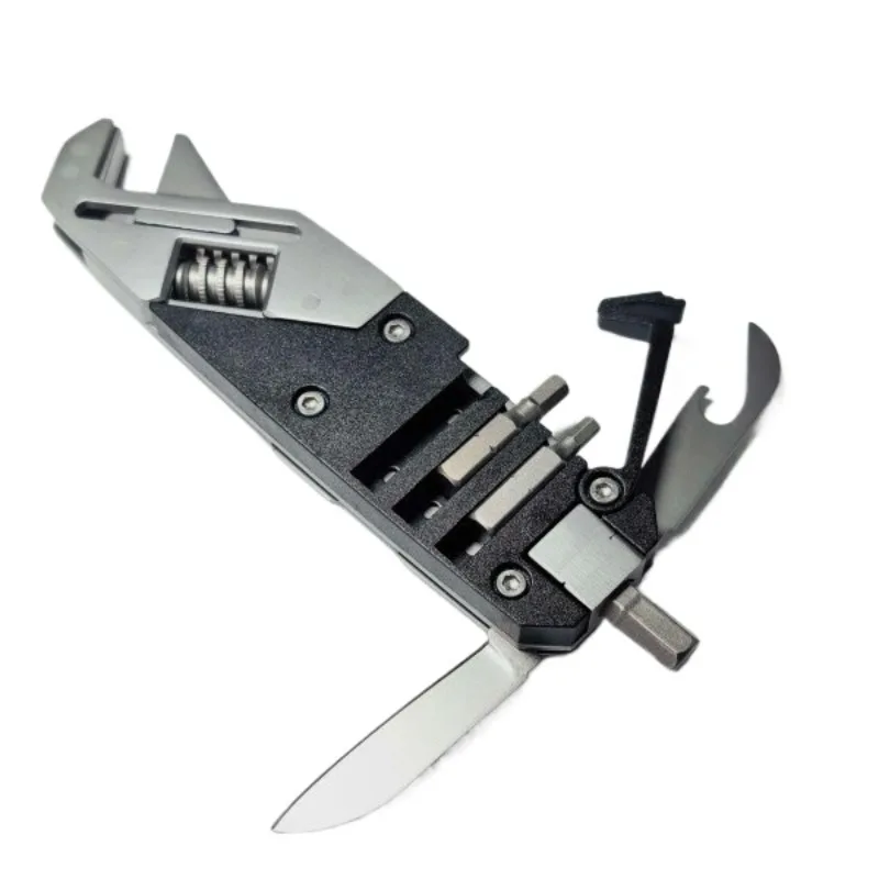 For Outdoor Tools New Side Opening Adjustment 17-in-1 Movable Wrench, Inner Hexagon Wrench with Screws