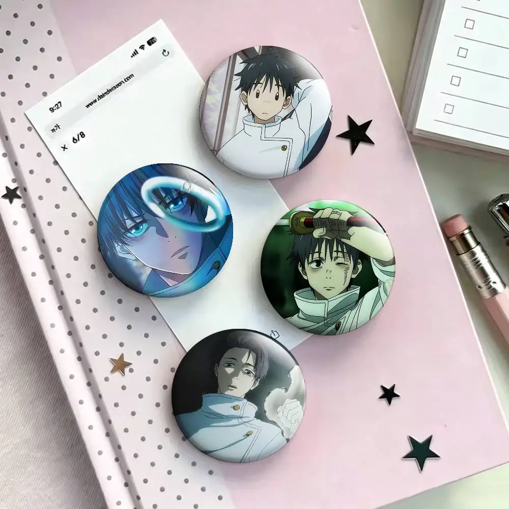 O-Okkotsu Yuta J-Jujutsu K-Kaisen Laser Badge Creative Pins Brooch for Bag Clothes Hat Decor Gifts Fans Collect