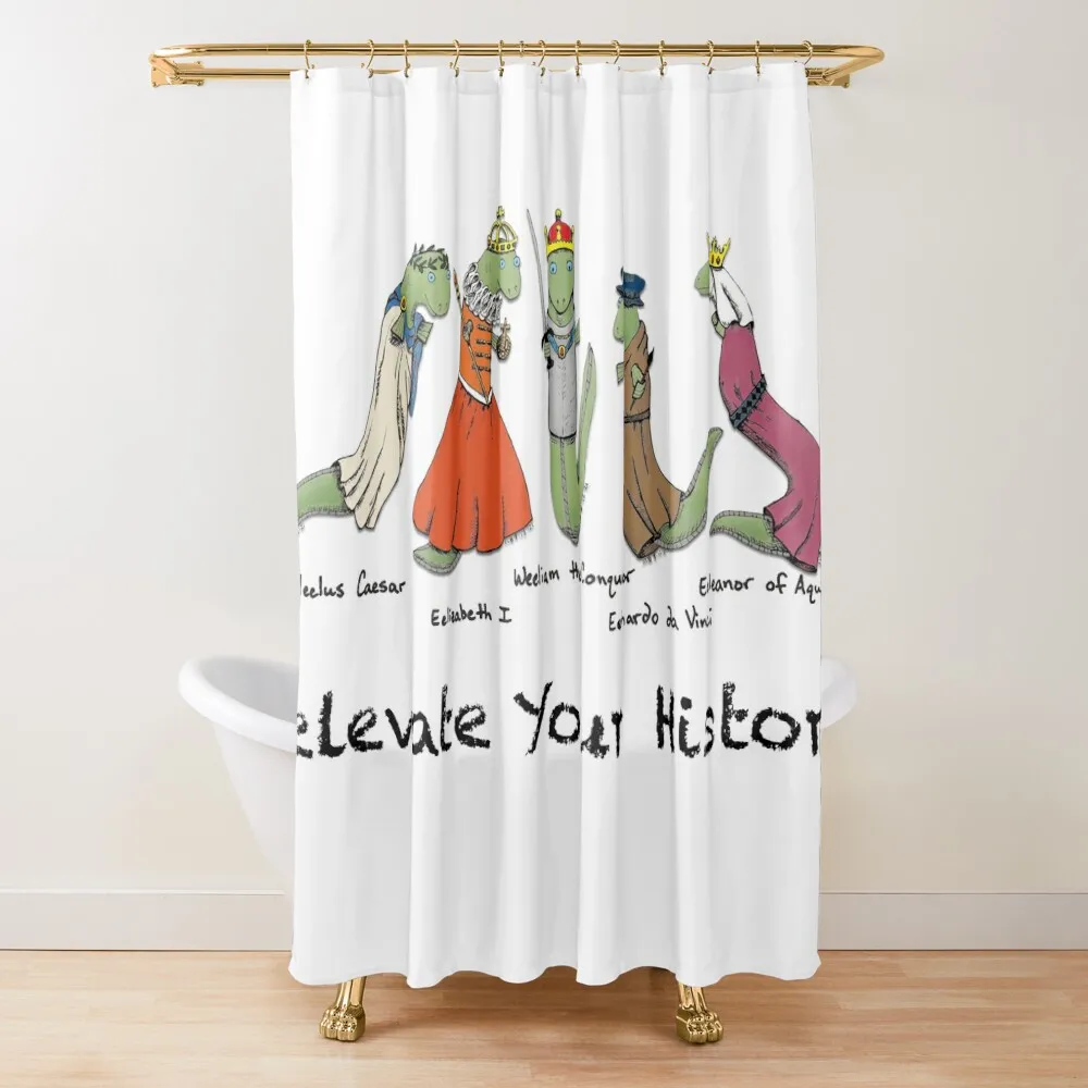 

Eelevate Your History (in color) Shower Curtain Luxury Bathroom Transparent Bathroom Shower Anti-Mold Waterproof Shower Curtain