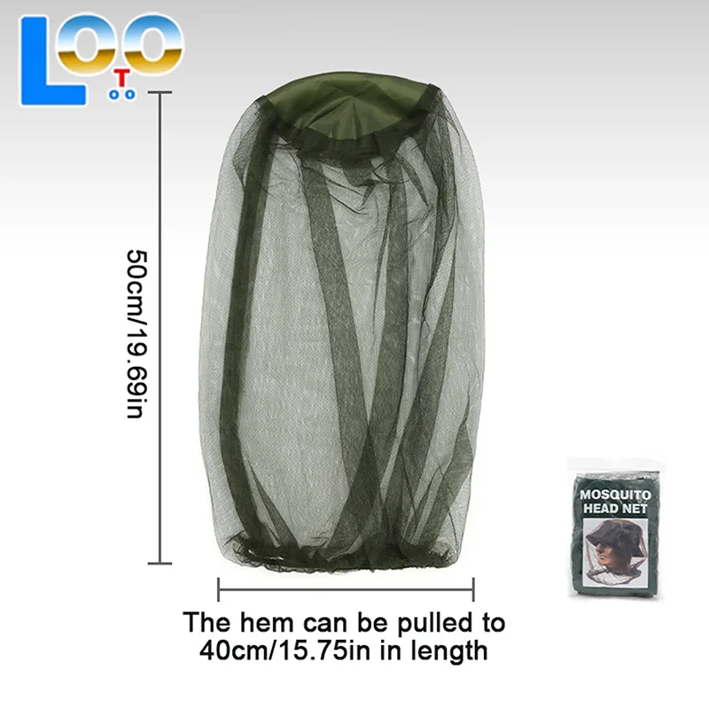 5 pezzi di arrivo sicuro da viaggio campeggio berretto a rete midge zanzara insetto cappello bug rete per la testa rete per la testa protezione per la testa