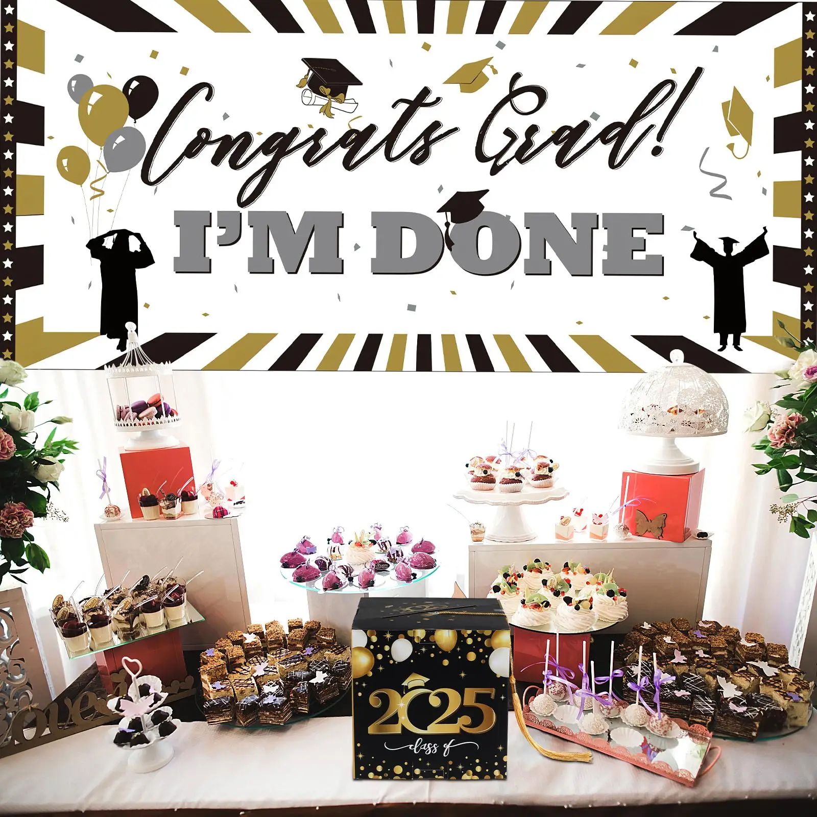 Graduation Card Box Compact Multifunctional Storage Party Favor Decorations Sturdy Boxes Grad Boxes Card Box For