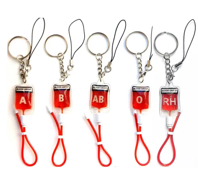 

Lot Mixed Blood Type A B O AB RH PVC Pendants DIY Jewelry Making Accessories keychians