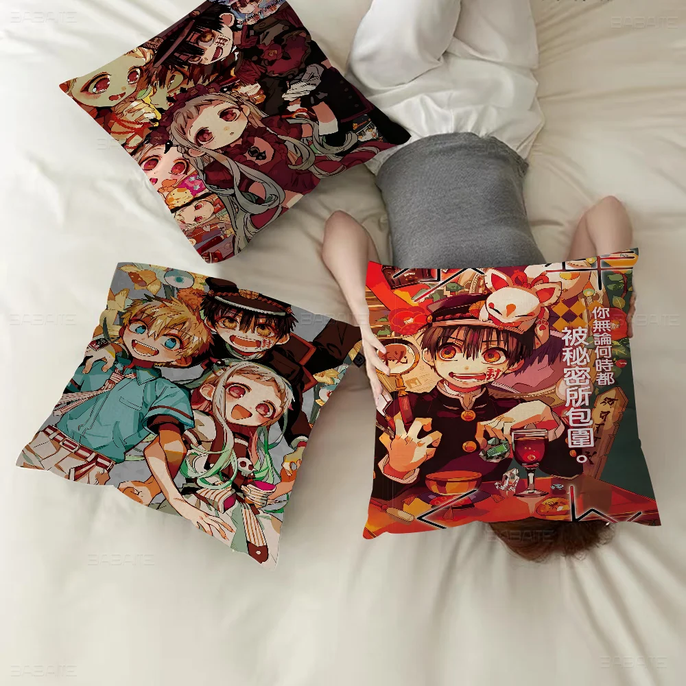 Toilet-Bound Hanako-kun Pillowcase Toon Gift Cushion Cover Bedroom Home Sofa Chair Seat Decor Pillow Case