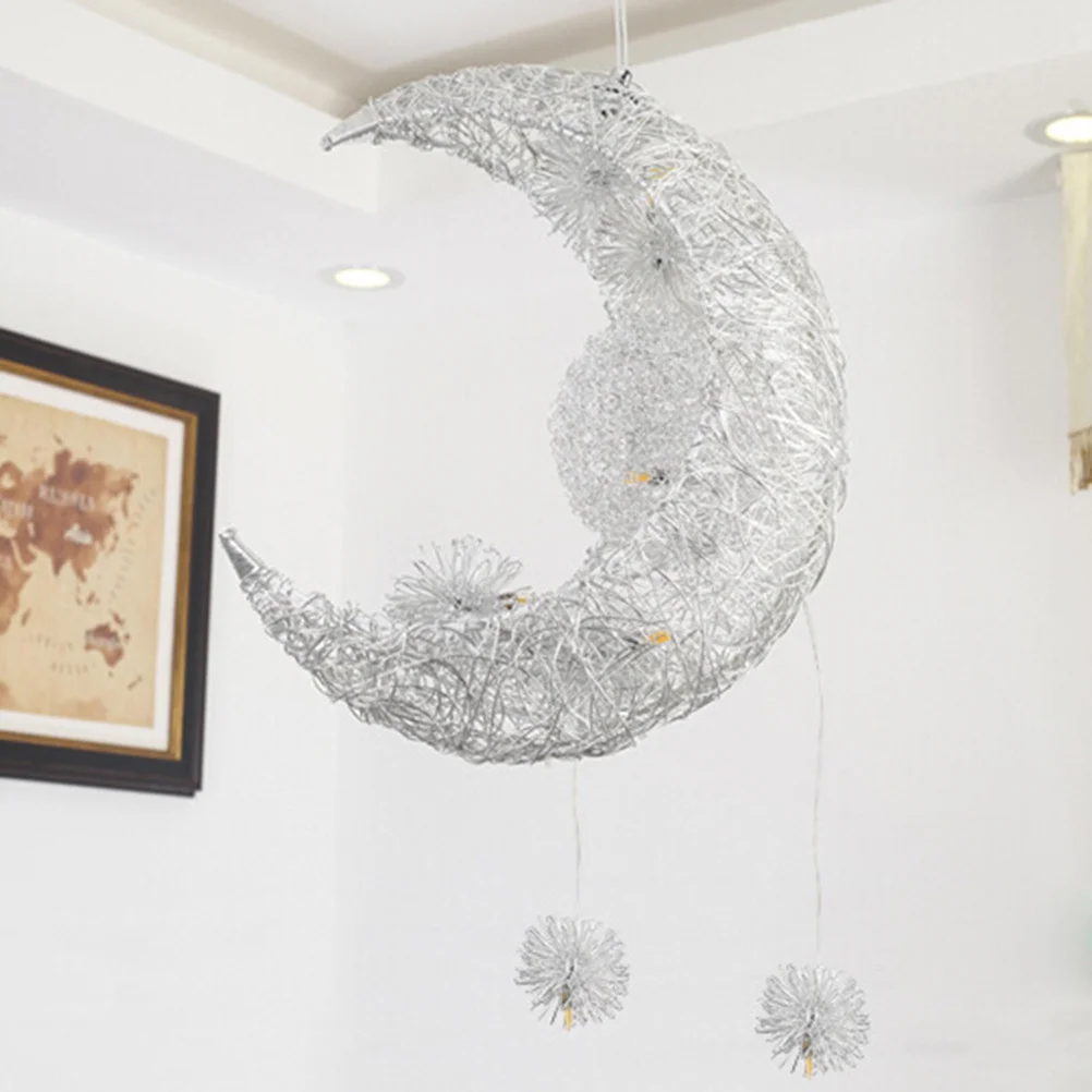 

Creative Moon Shape Led Pendant Lamp For Room Bedroom Decorative Ceiling Light Warm Saving Lightweight Uniform