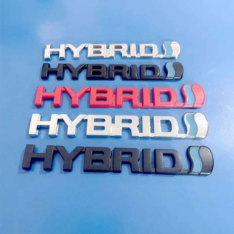 

New 3D Metal HYBRID Car Bumper Trunk Letter Badge Front Door Side Sticker Emblem Compatible With All hybrid Versions Of Cars