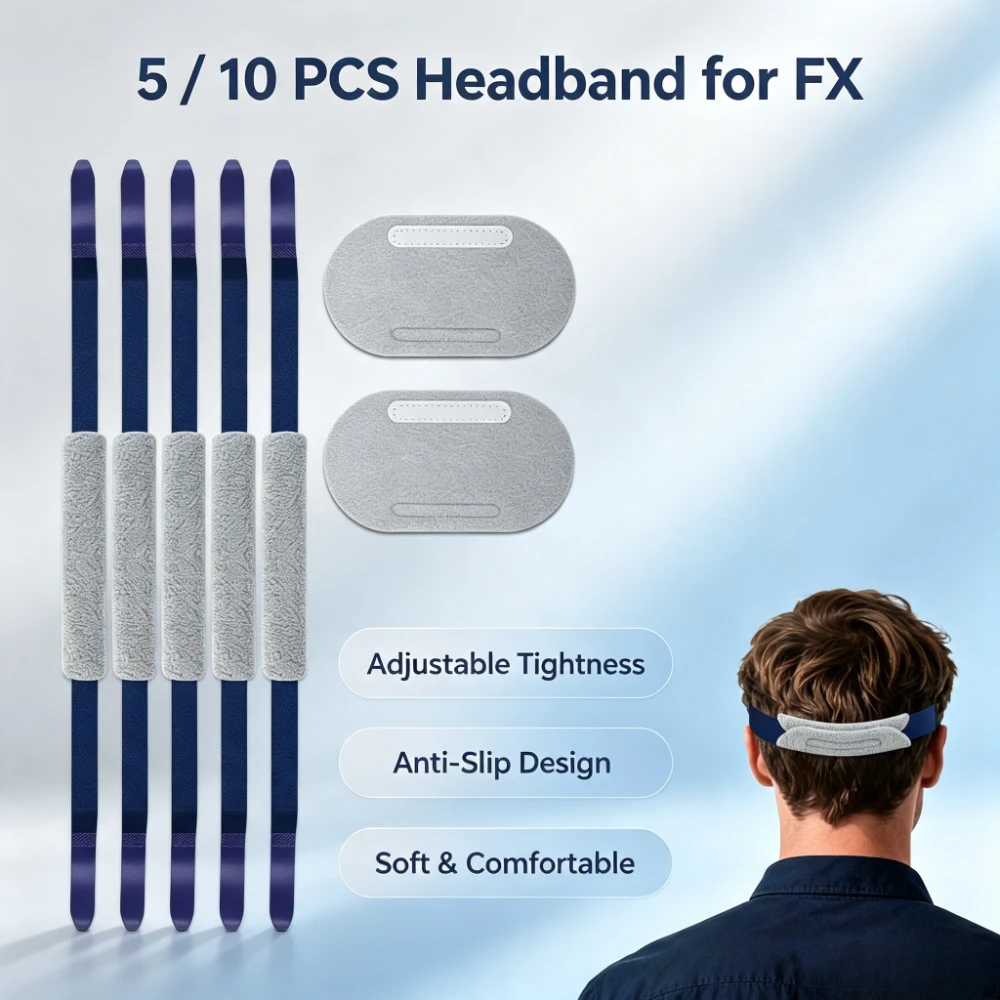 5pcs/10pcs Replacement Head Strap for FX , Soft & Comfort Design Adjustable Anti Slip Headband with 2 Support Cushions Headgear