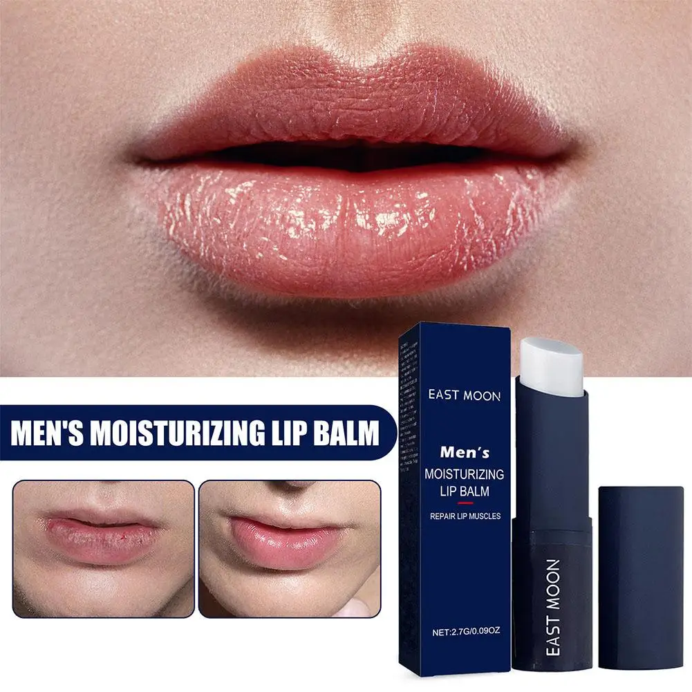 Bálsamo labial hidratante masculino remodelar lábios rachados anti-rachados hidratante bálsamo labial presente para pai cuidados com os lábios