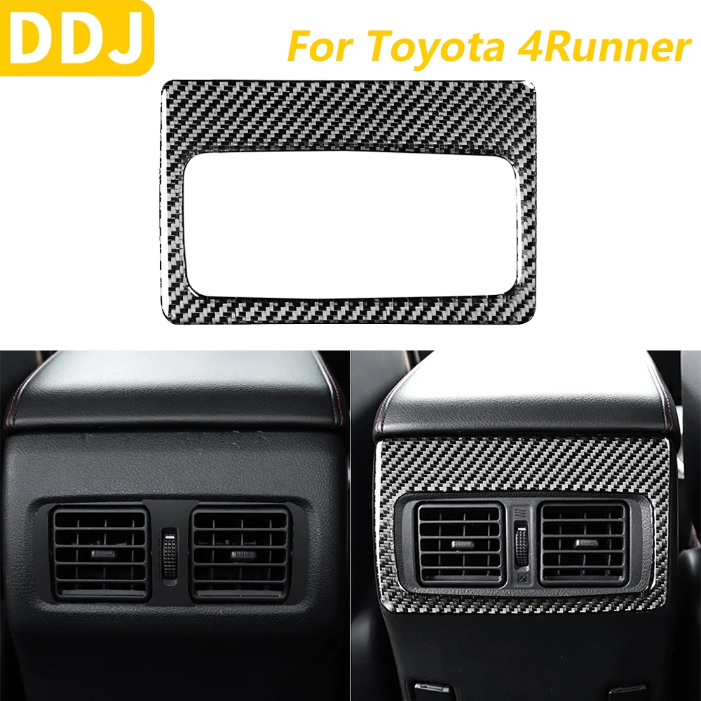 

Для Toyota 4runner 2010-2020 углеродное волокно задняя панель кондиционера вентиляционная панель крышка отделка автомобильные аксессуары декоративная наклейка