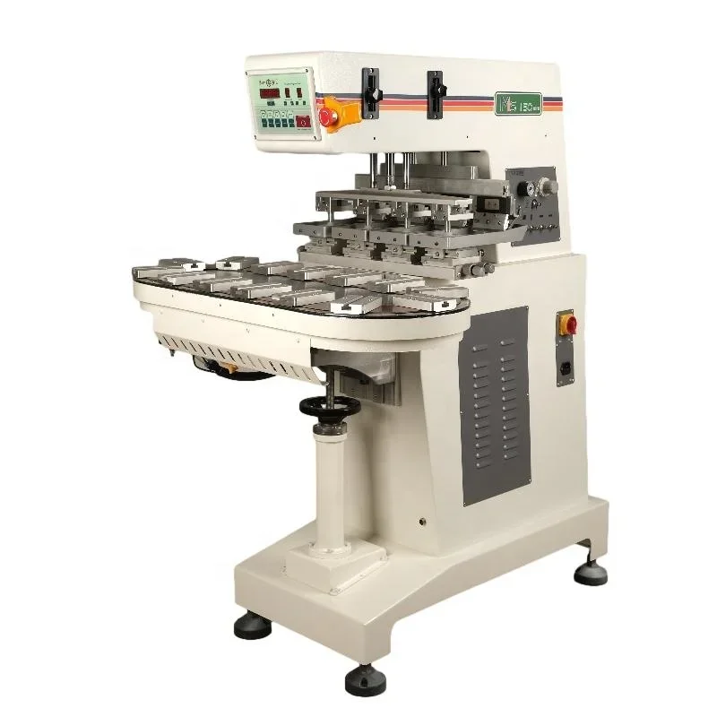 

4 color Customizable rotary table large high quality ink cup clean ink tray High pressure pad printing machine