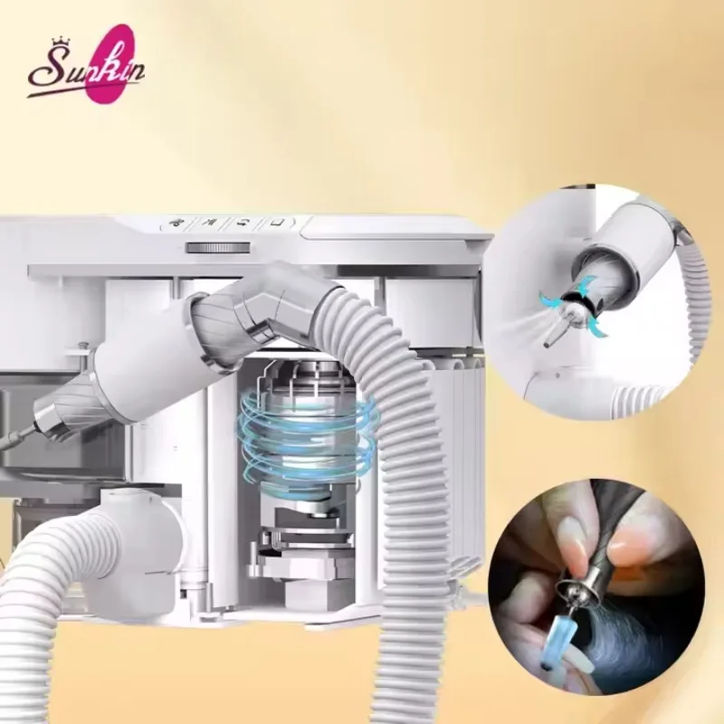 STLF – polisseuse à ongles 2 en 1, Turbine sans balais, silencieuse, forte aspiration, avec collecteur de poussière d'ongles