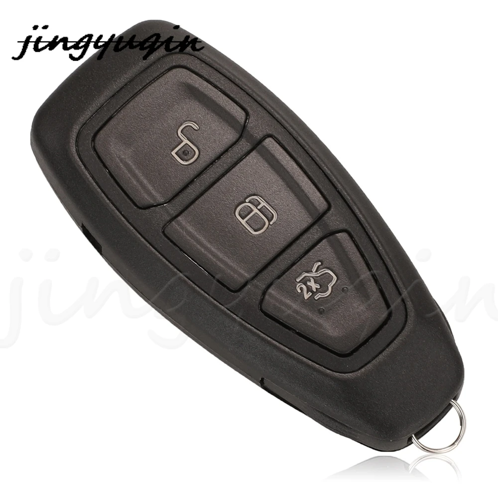 jingyuqin 3 Buttons Remote Car Key Shell For Ford Focus C-Max Mondeo Kuga Fiesta B-Max Winning Titanium Keyless Case Replacement