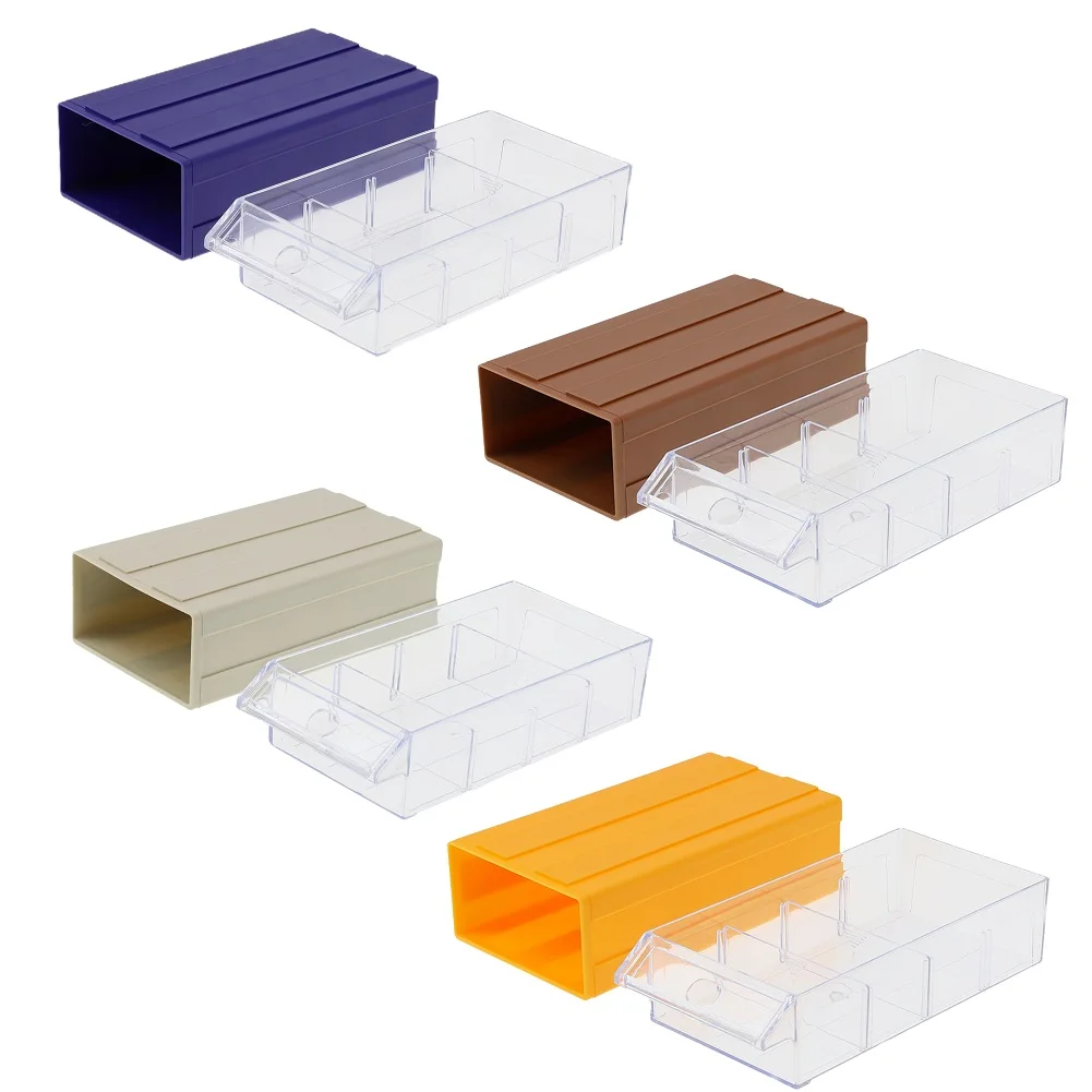 Element Storage Box Hardware-Parts Boxes Stackable Pull-out Plastic Case For Crafts Component Screws-Tools Storing Supplies