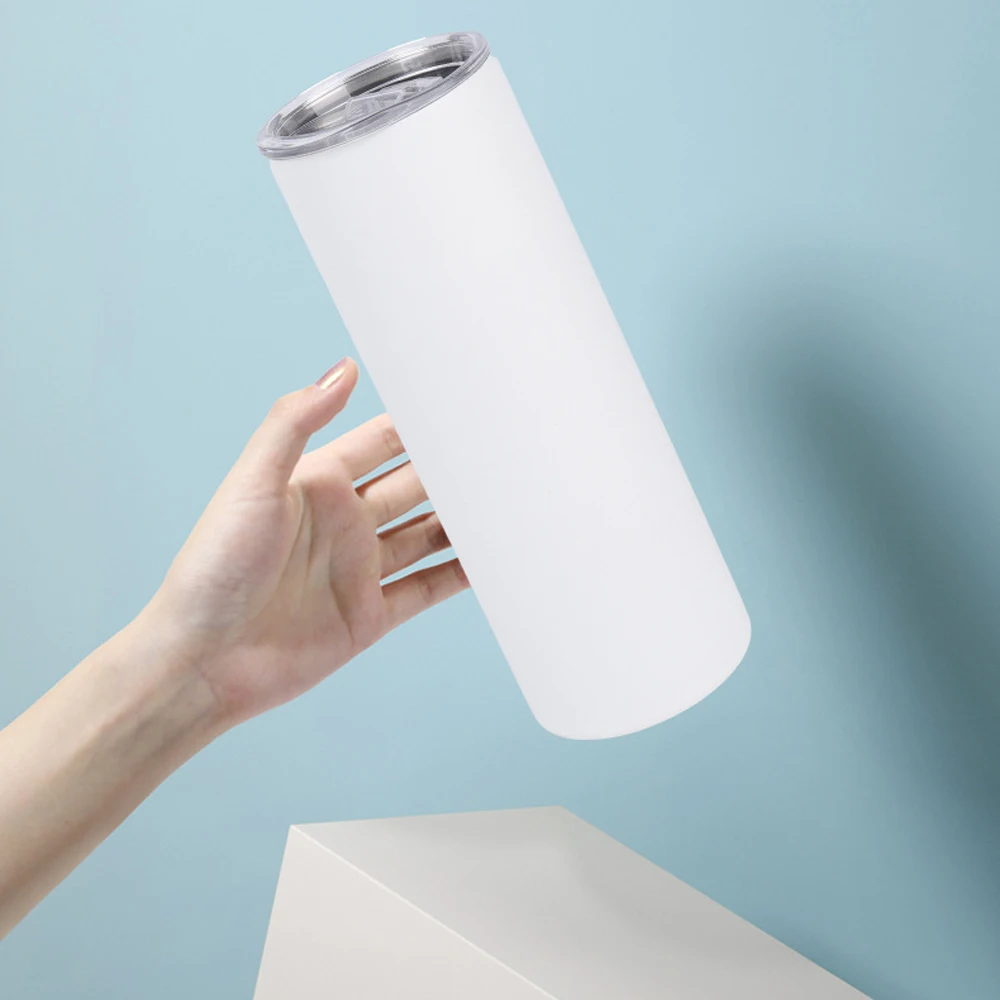 ماء 4/8/10 قطعة التسامي الحراري 600 مللي بهلوان زجاجة معزولة بيضاء مع القش وغطاء كوب حراري من الفولاذ المقاوم للصدأ أكواب ذاتية الصنع #6